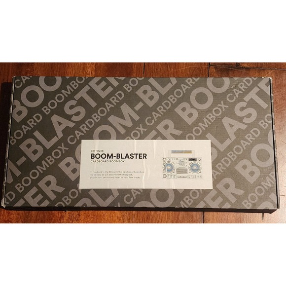 Cotton On Boom-Blaster Cardboard DIY Boombox Kit For Men Women Children White... - Picture 1 of 6